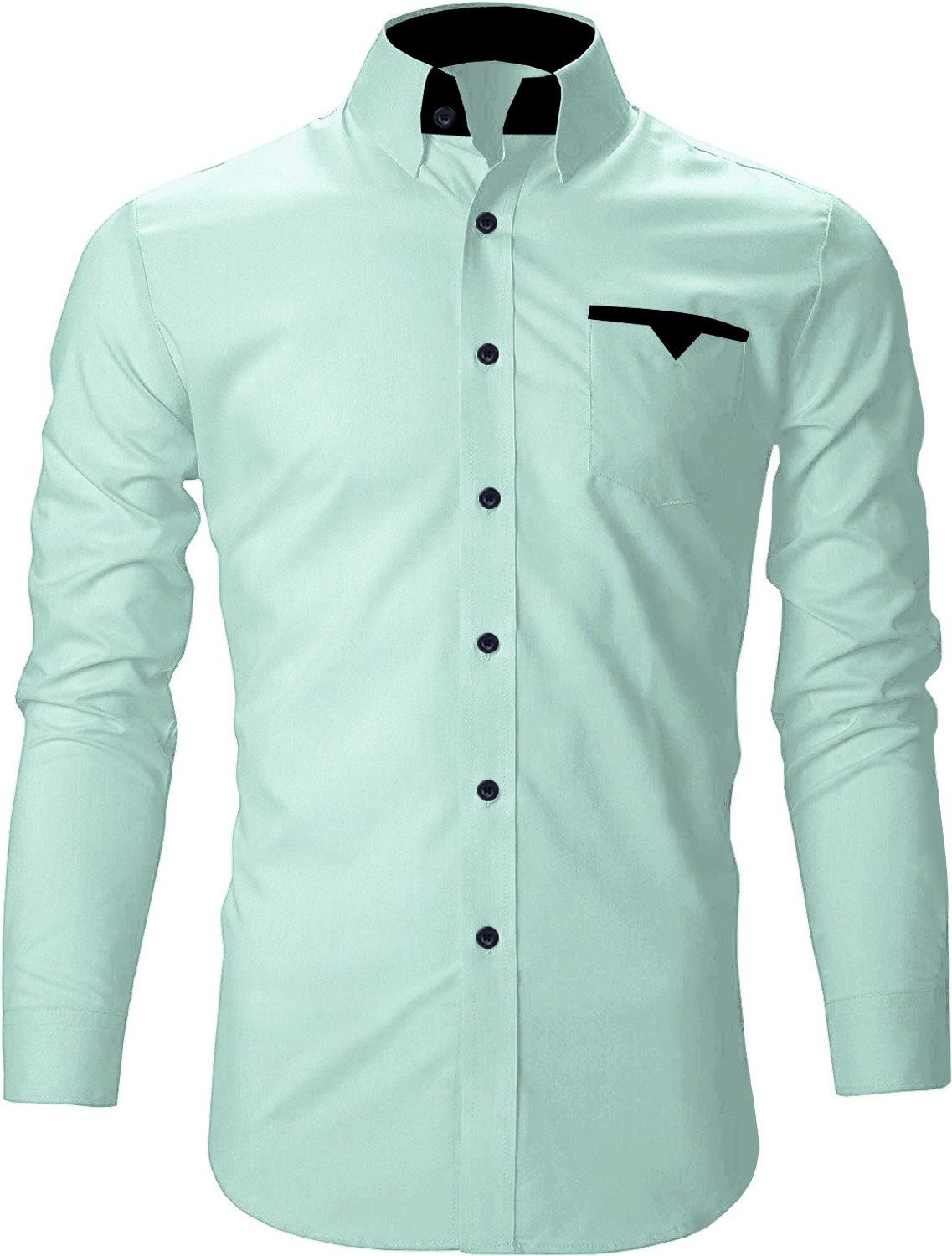 Image of Maxzone Men Regular Fit Solid Casual Shirt