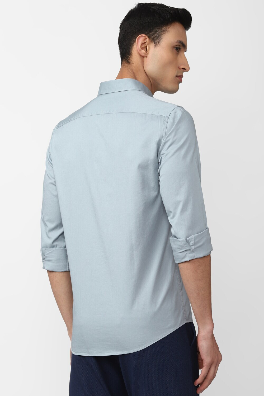 Image of PETER ENGLAND Men Slim Fit Solid Spread Collar Casual Shirt