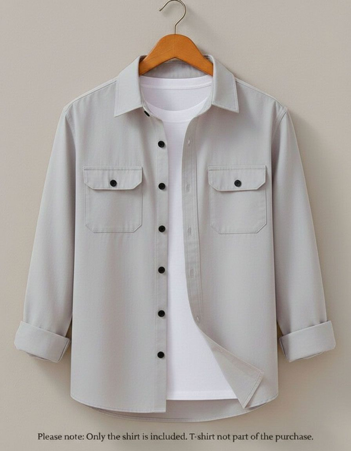 Image of Styles Thief Men Regular Fit Solid Spread Collar Casual Shirt