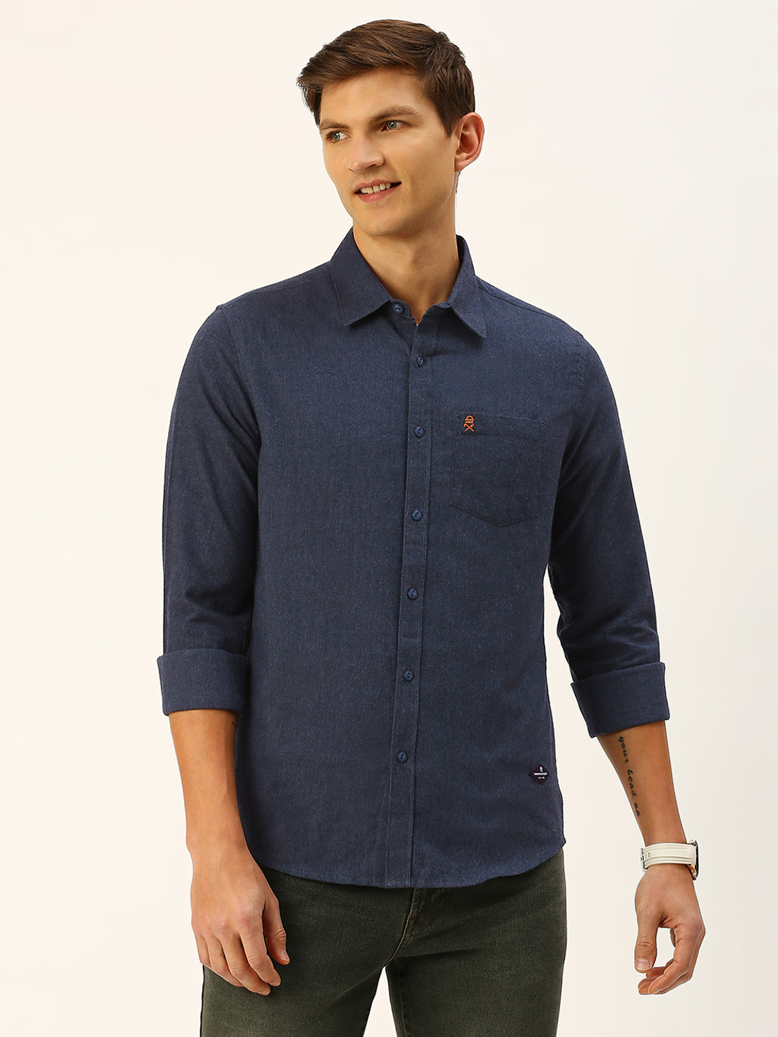 Thomas Scott Men Slim Fit Spread Collar Casual Shirt - Image 1