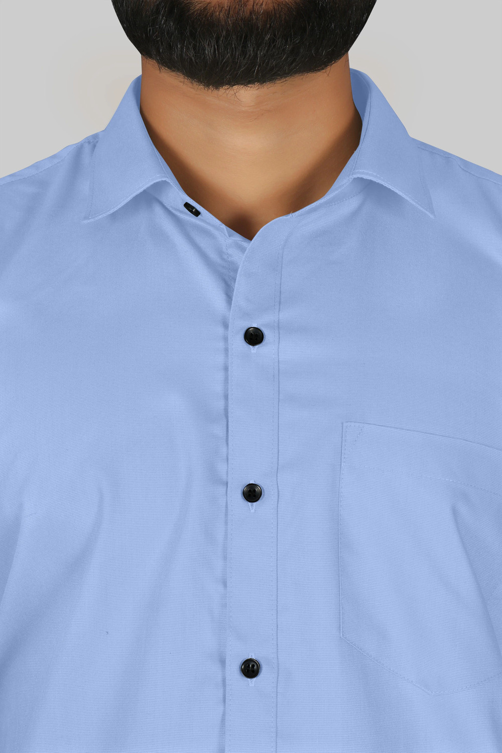 Image of FIBERMILL Men Slim Fit Solid Spread Collar Formal Shirt