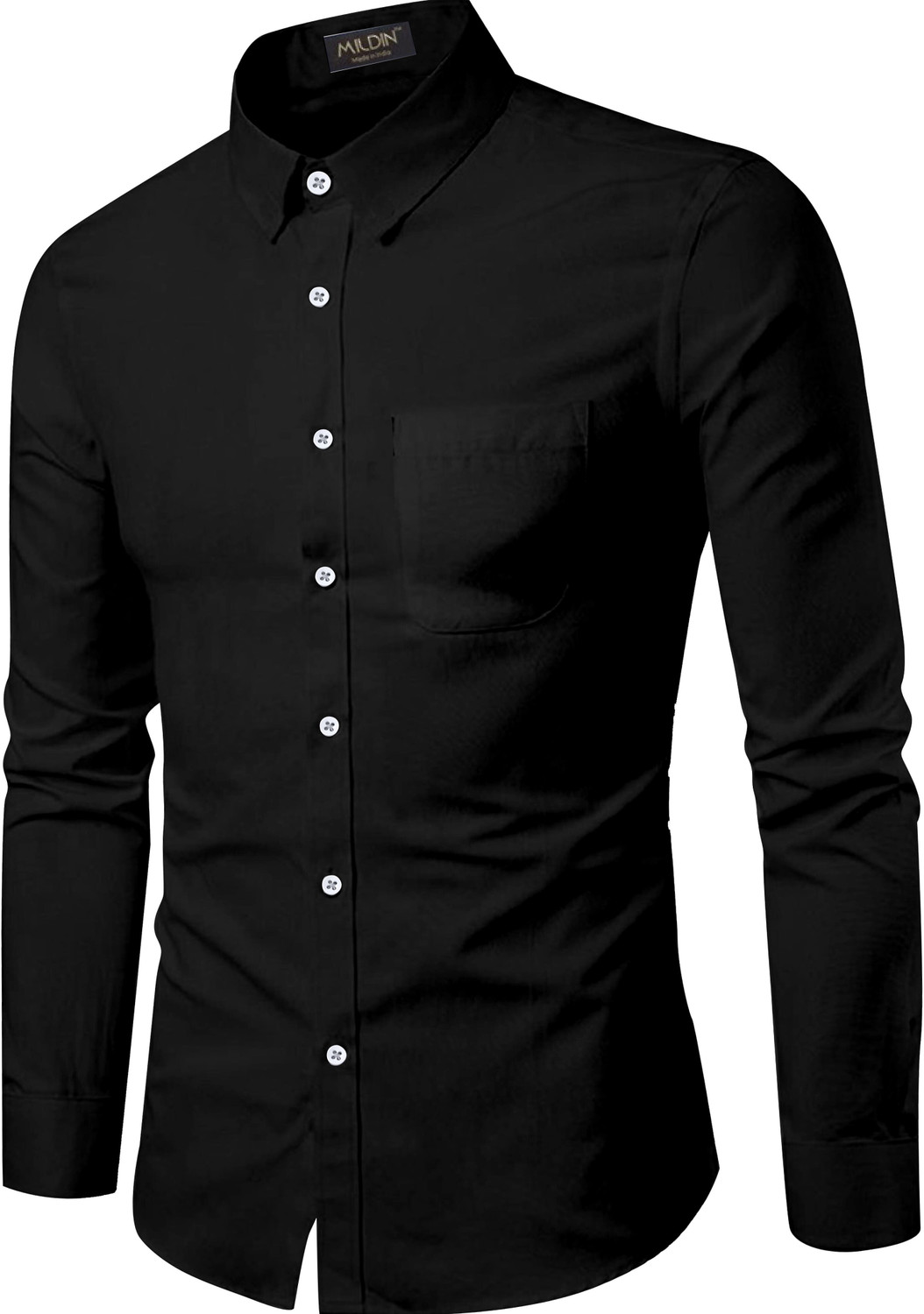 Image of FIBERMILL Men Slim Fit Solid Formal Shirt