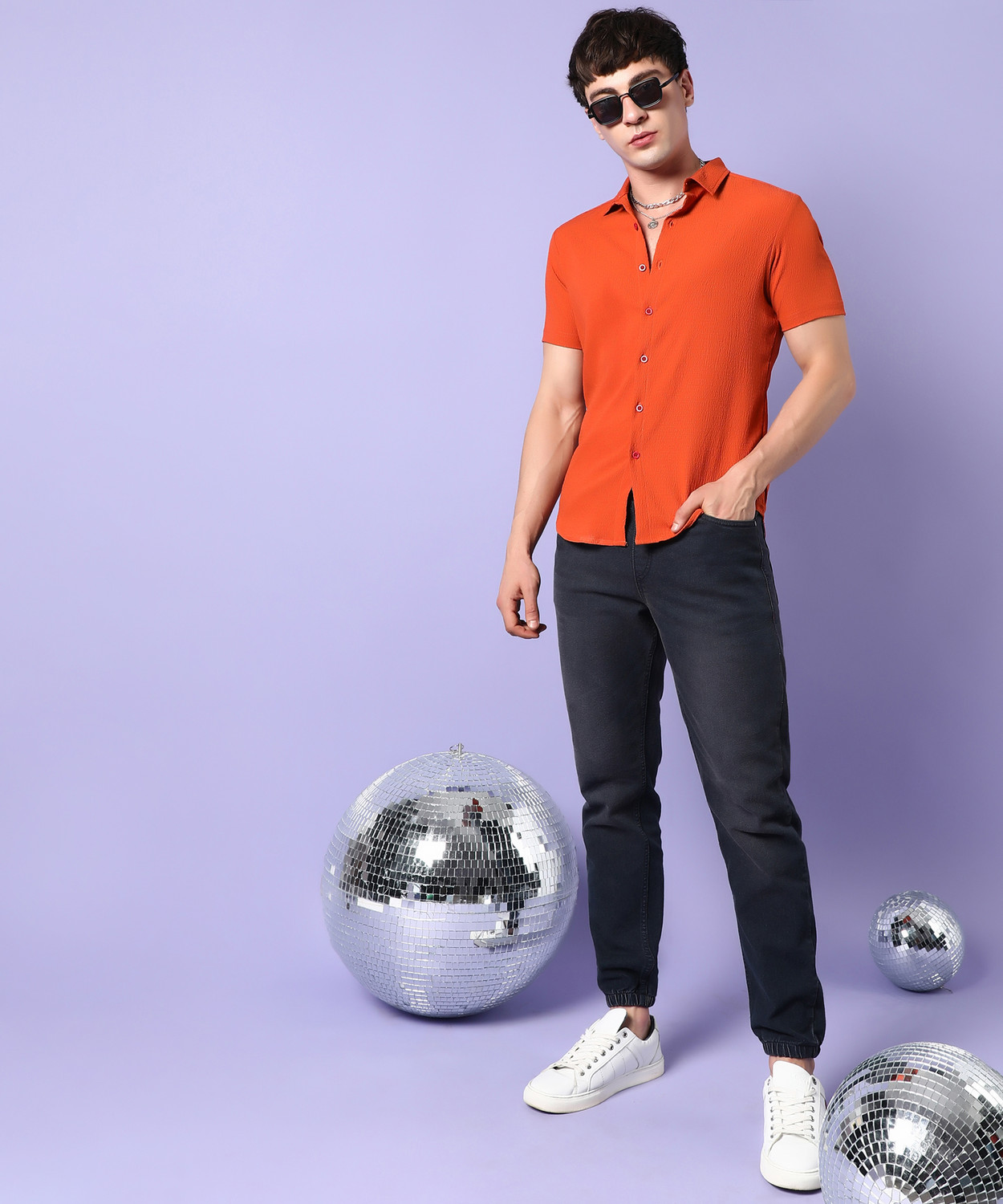 Image of CAMPUS SUTRA Men Regular Fit Printed Spread Collar Casual Shirt