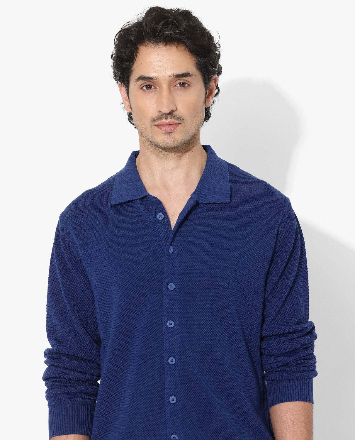 Image of RARE RABBIT Men Regular Fit Solid Casual Shirt