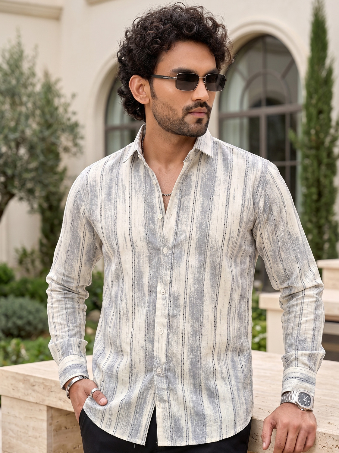Image of METRONAUT Men Regular Fit Checkered Spread Collar Casual Shirt
