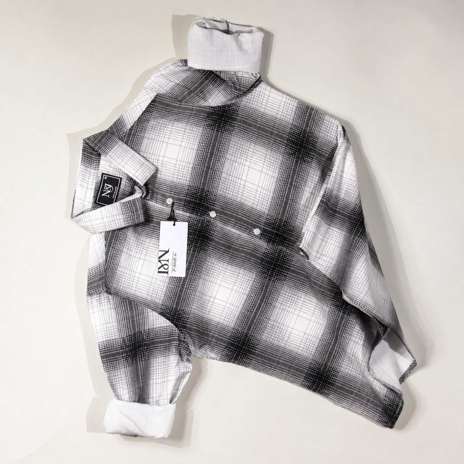 N AND J Men Regular Fit Checkered Shirt - Image 1