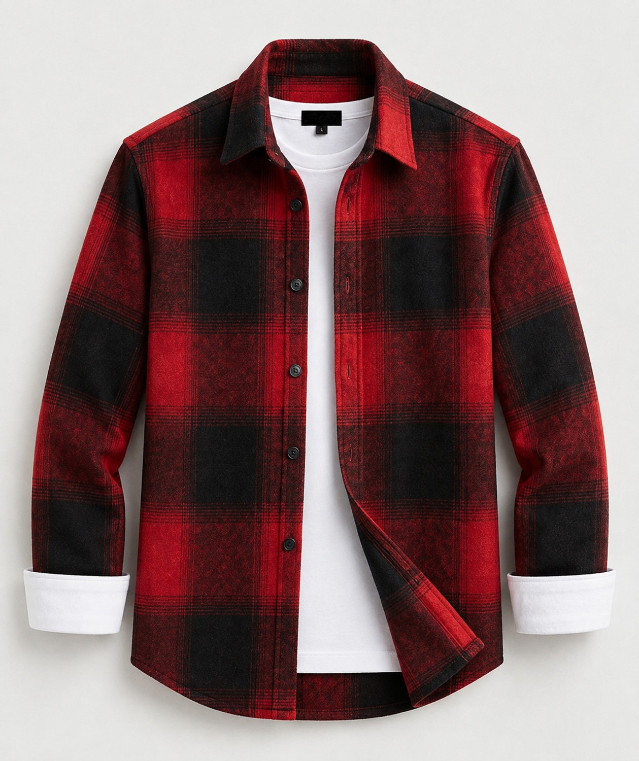DIMMY Men Checkered Casual Red Shirt - Image 6