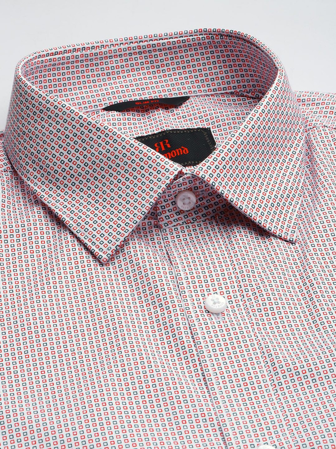 Image of Raymond Men Slim Fit Printed Formal Shirt