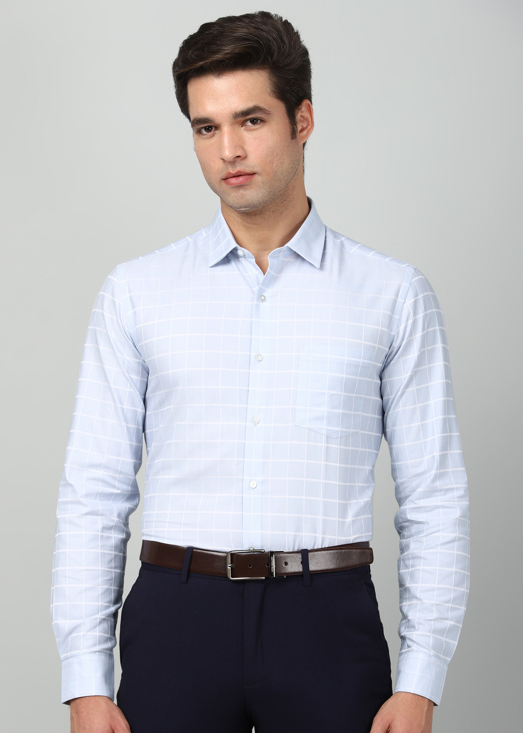 Image of Raymond Men Slim Fit Solid Formal Shirt