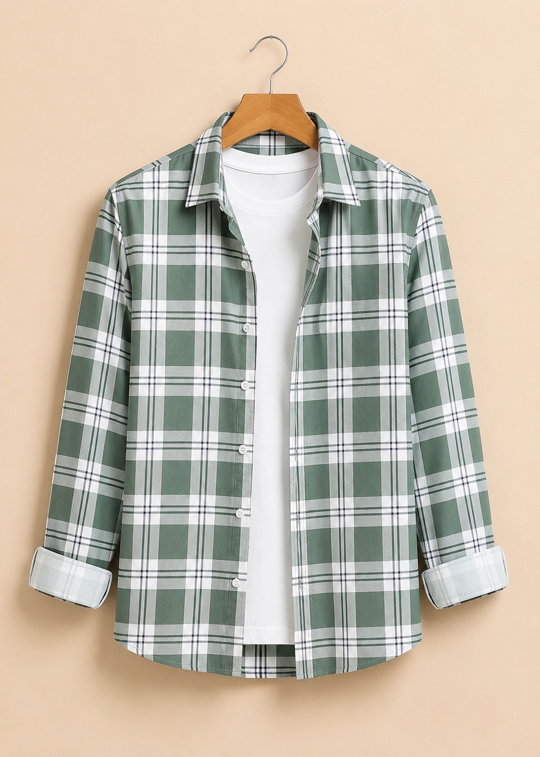 RODEIZ Men Slim Fit Checkered Casual Shirt - Image 1
