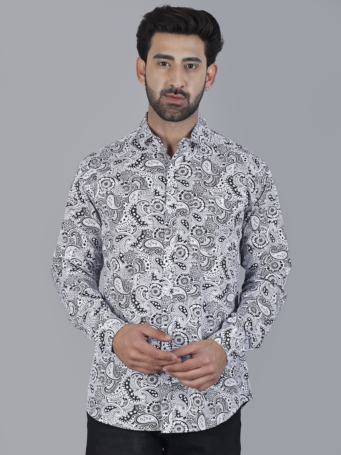 Image of shardha enterprise Men Regular Fit Printed Spread Collar Casual Shirt