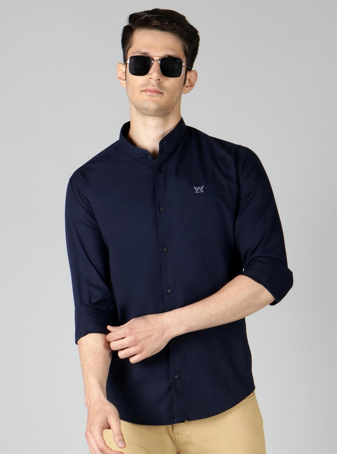 Image of Garry Richards Men Regular Fit Checkered Spread Collar Casual Shirt
