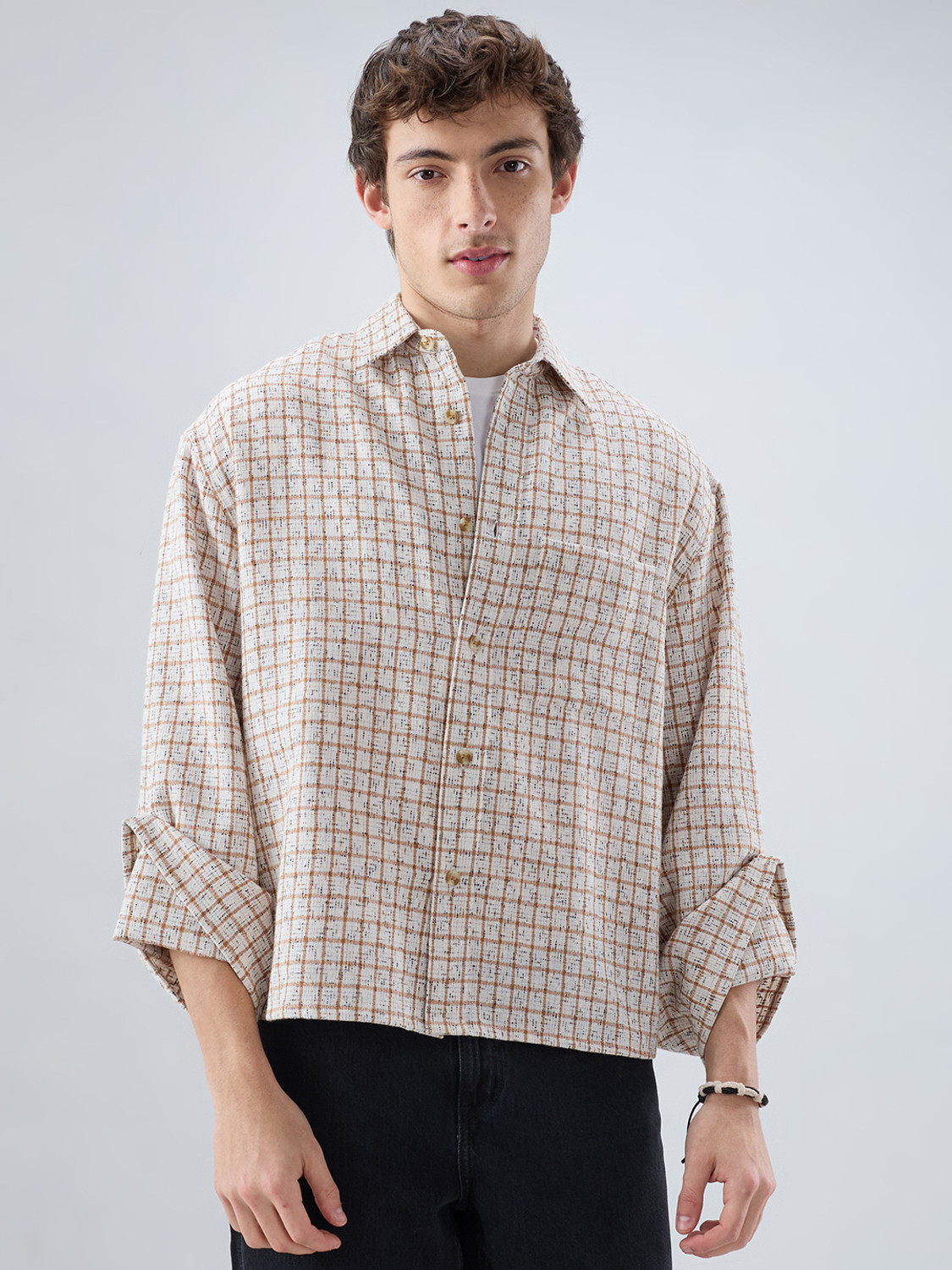 VASTRADO Men Oversized Checkered Shirt - Image 1
