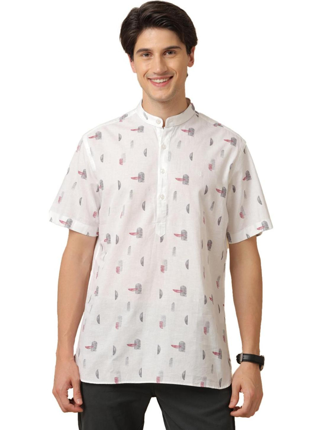 Image of THOMAS SCOTT Men Regular Fit Checkered Spread Collar Casual Shirt
