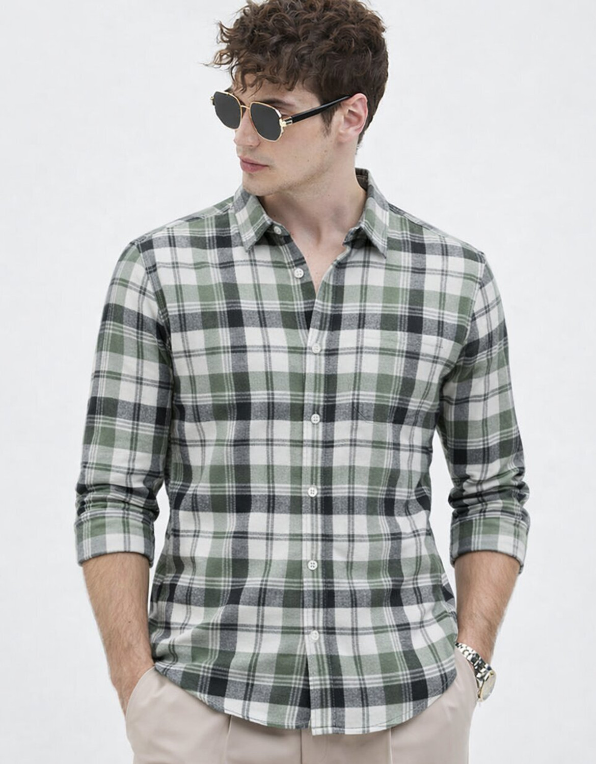 Image of Roadster Men Relaxed Fit Fit Checkered Casual Shirt