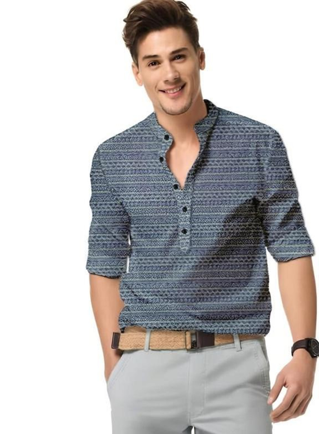 Image of shardha enterprise Men Regular Fit Printed Spread Collar Casual Shirt