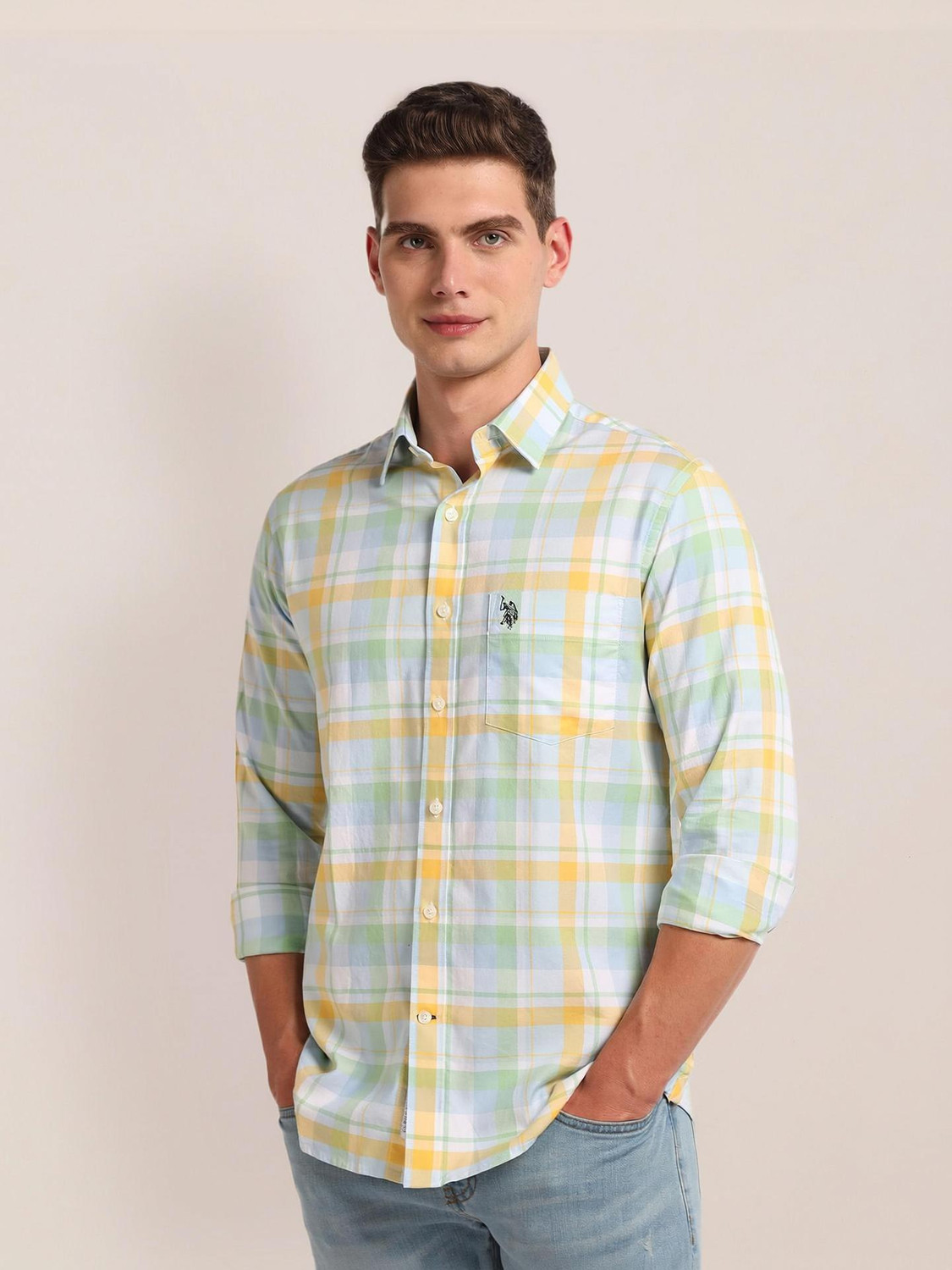 U.S. POLO ASSN. Men Checkered Multicolor Shirt - Image 6