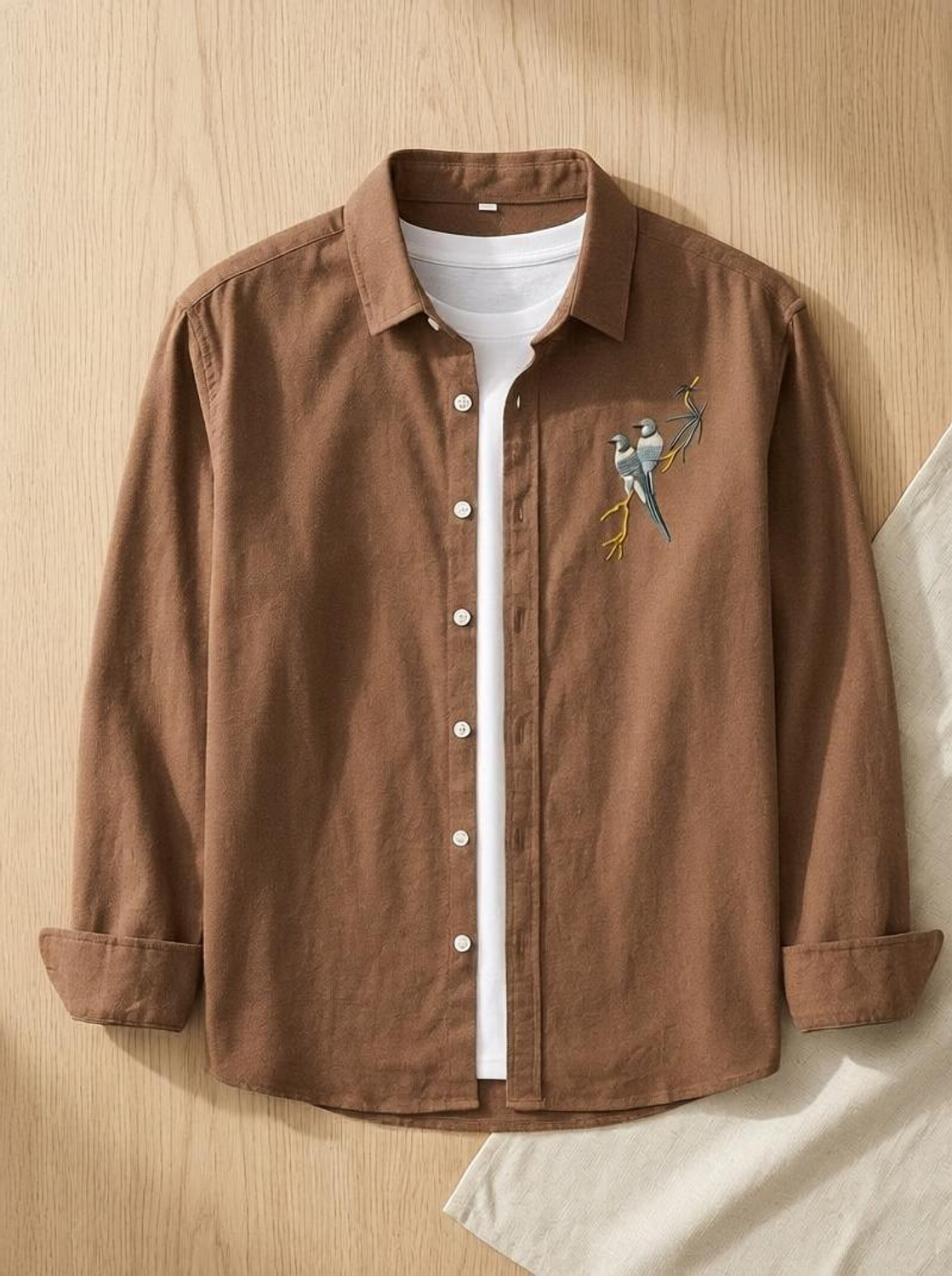 hasti enterprise Men Regular Fit Embroidered Spread Collar Casual - Image 1
