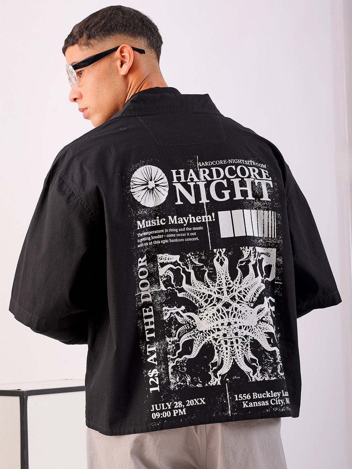 The Indian Garage Co. Men Boxy Fit Graphic Print Shirt - Image 1
