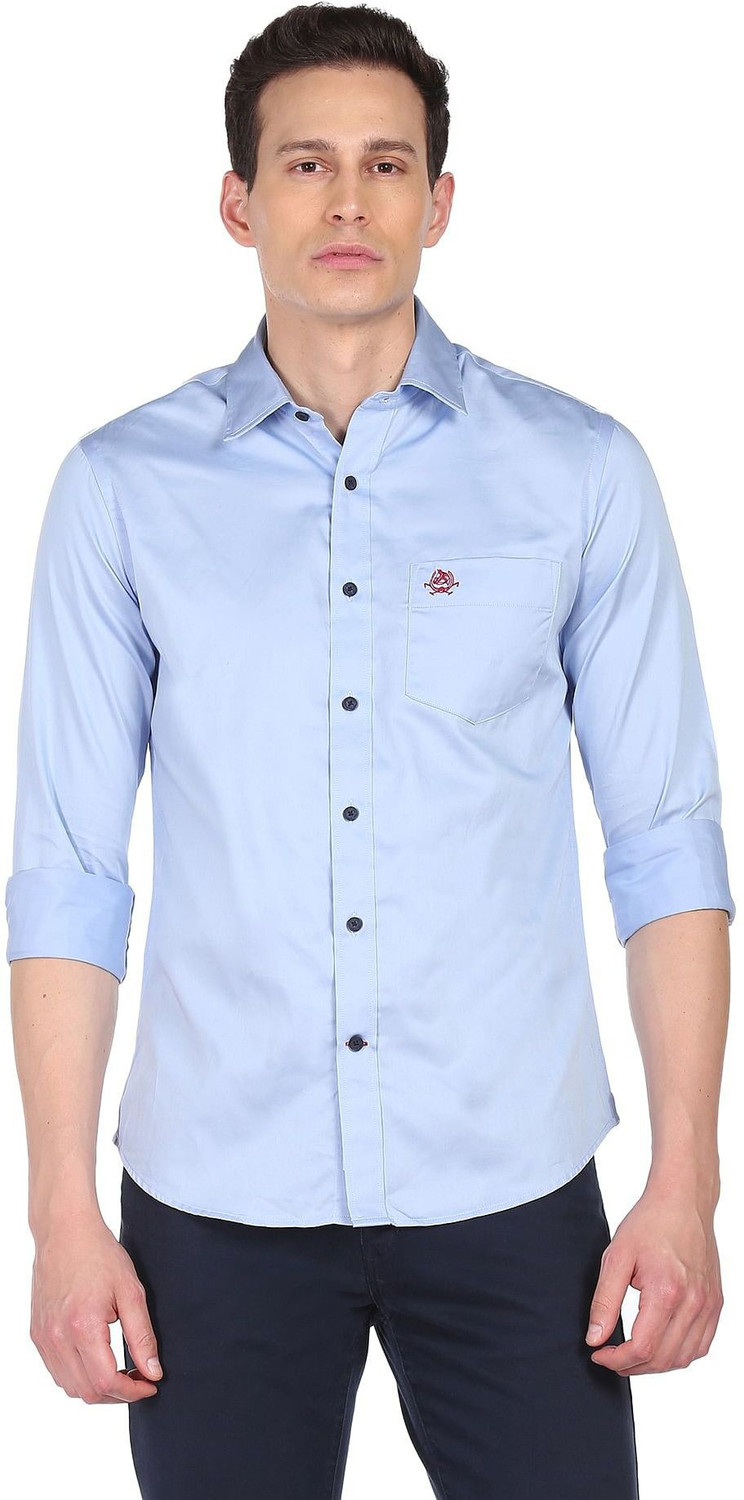 Image of U.S. POLO ASSN. Men Regular Fit Solid Casual Shirt