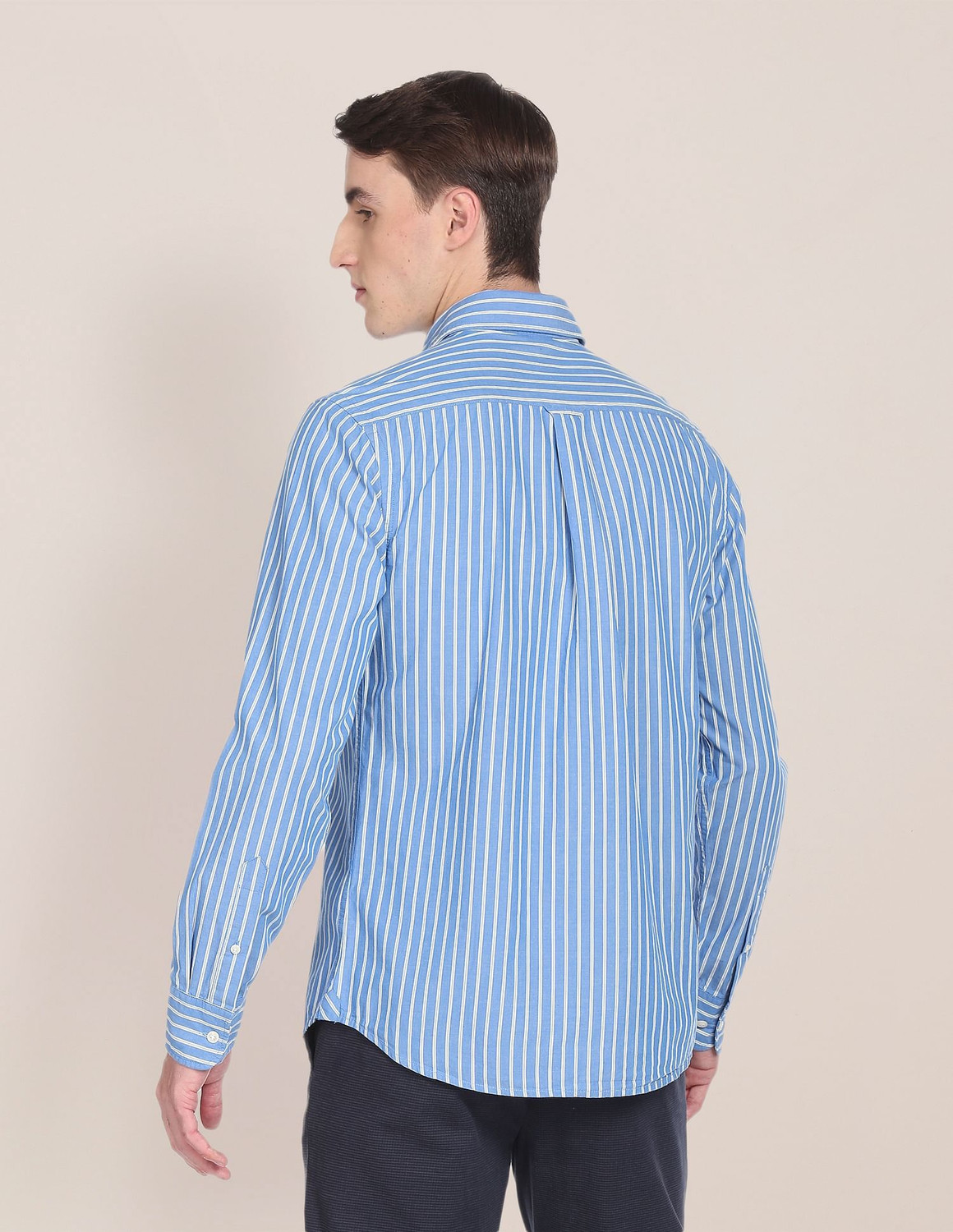 Image of U.S. POLO ASSN. Men Regular Fit Striped Casual Shirt