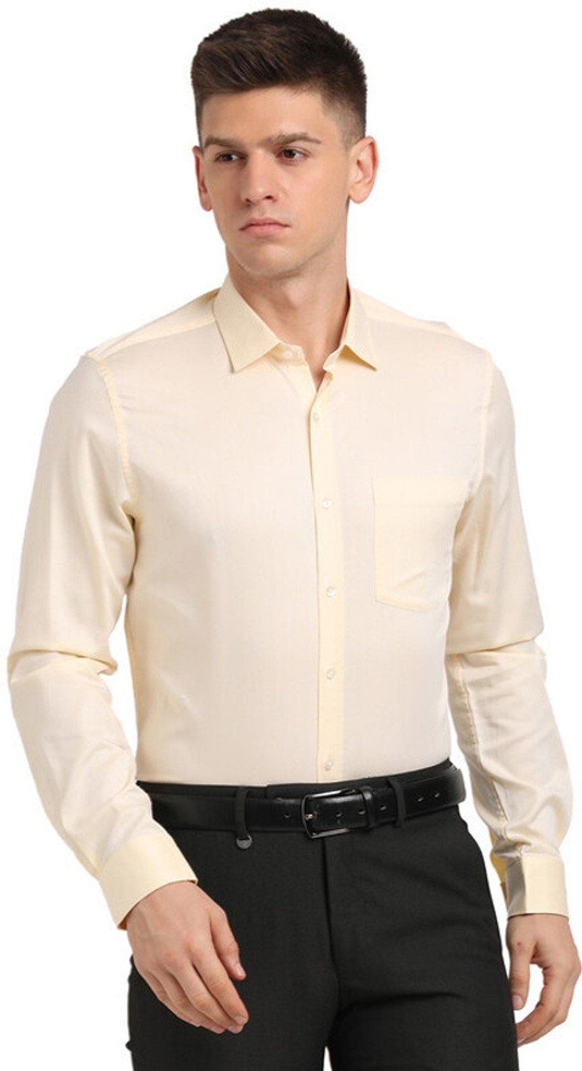 Image of TURTLE Men Slim Fit Solid Formal Shirt