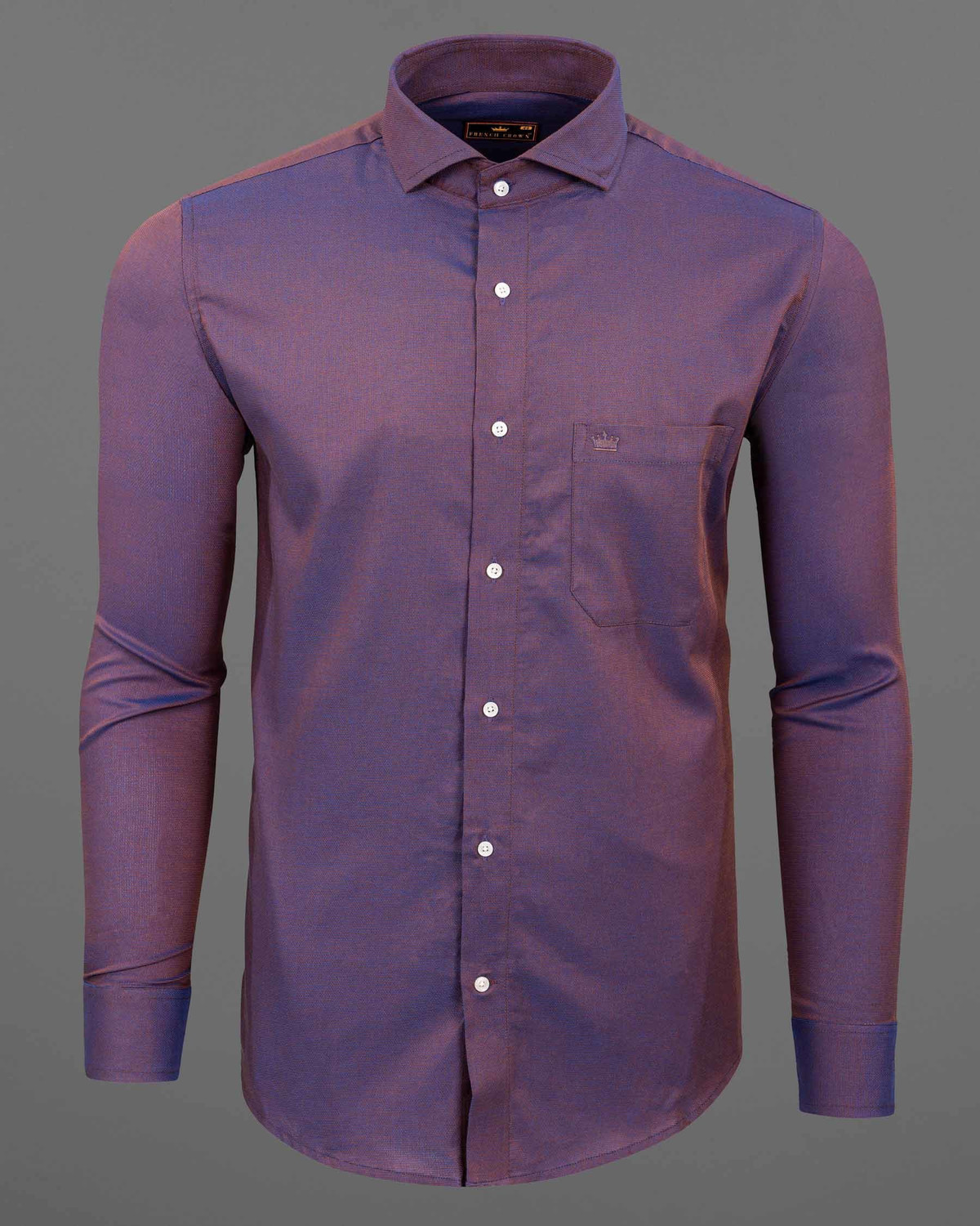 Image of french crown Men Regular Fit Self Design Casual Shirt