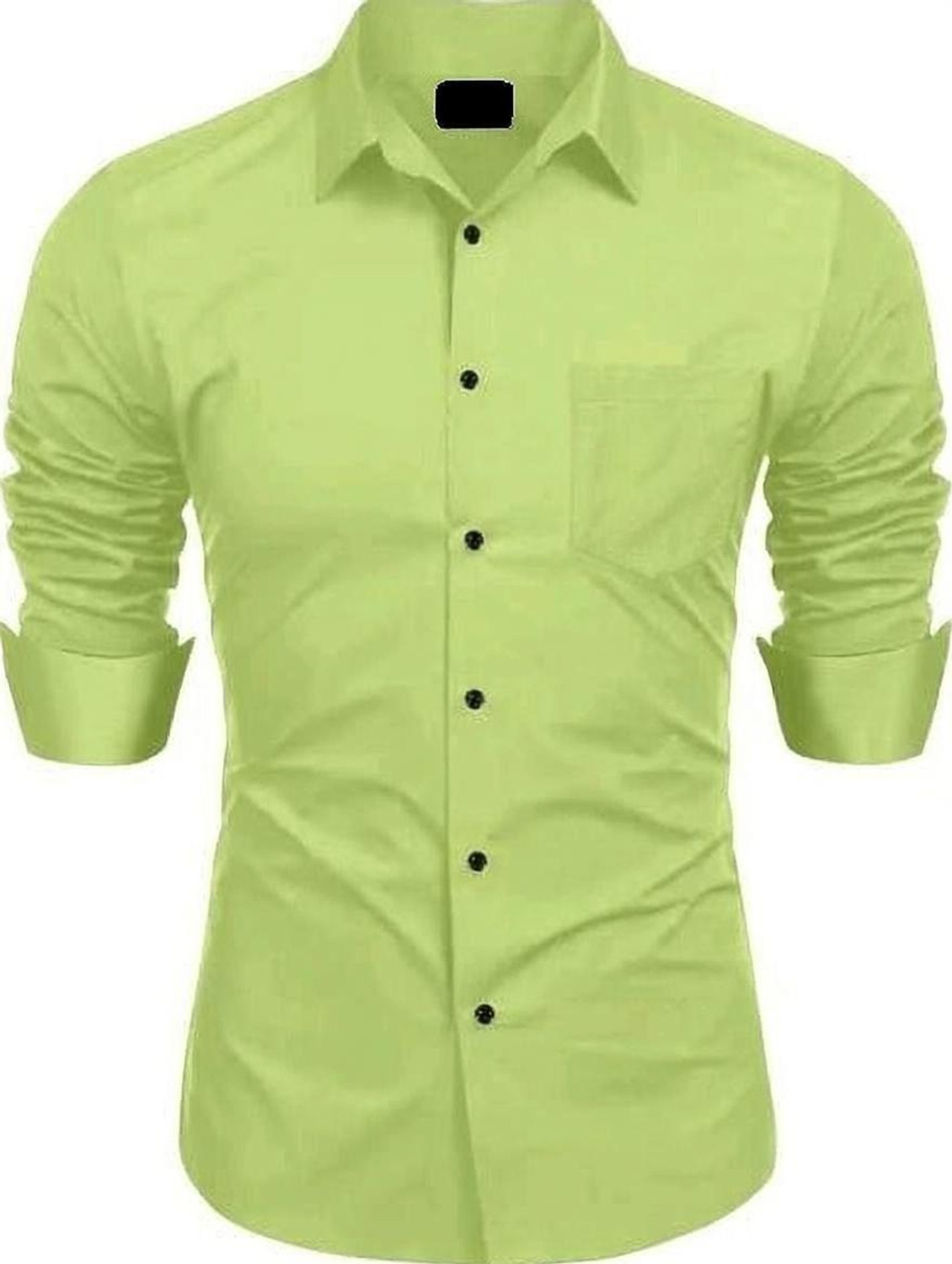 Image of METRONAUT Men Regular Fit Solid Mandarin Collar Casual Shirt