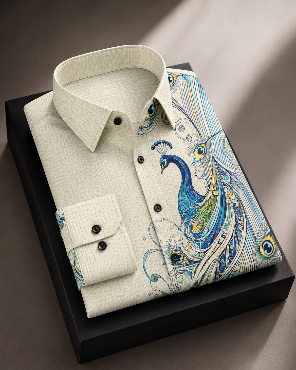 KVOM Men Regular Fit Printed Spread Collar Party Shirt - Image 1