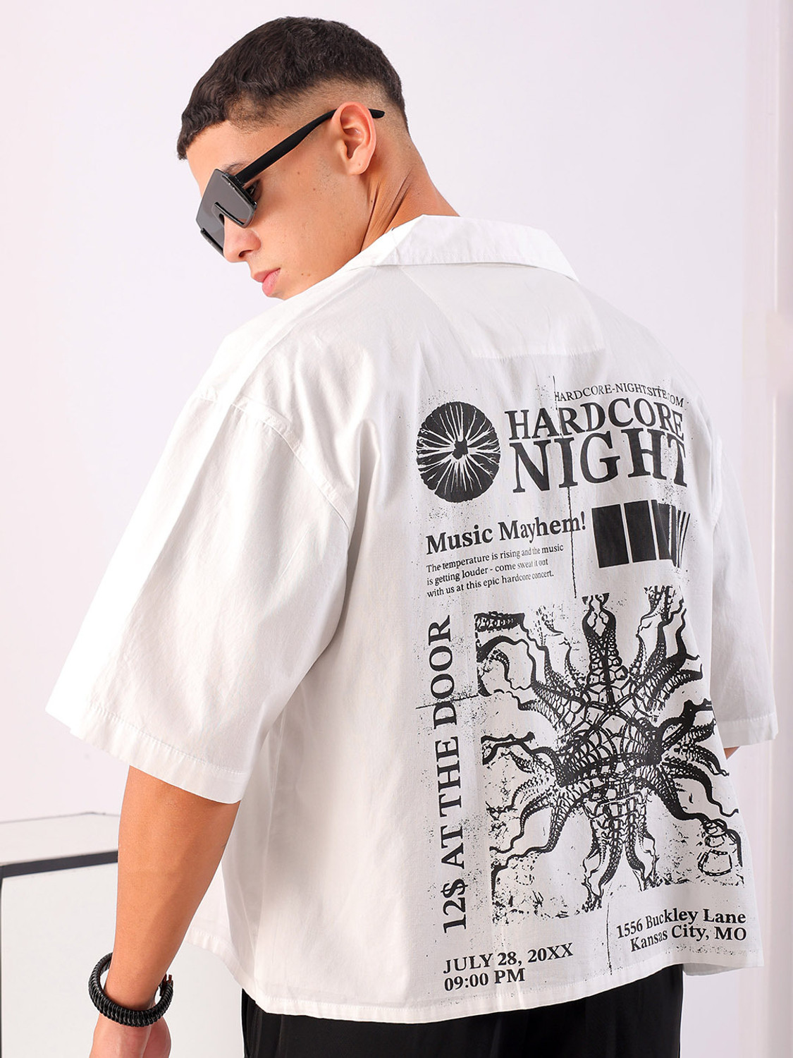 The Indian Garage Co. Men White Graphic Print Shirt - Image 6