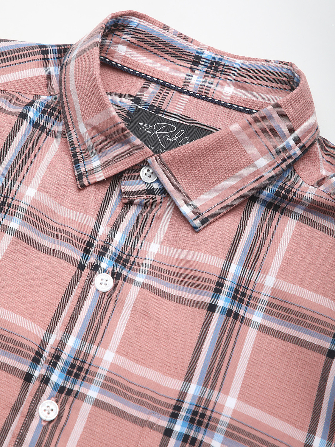 Image of VASTRADO Men Regular Fit Checkered Casual Shirt