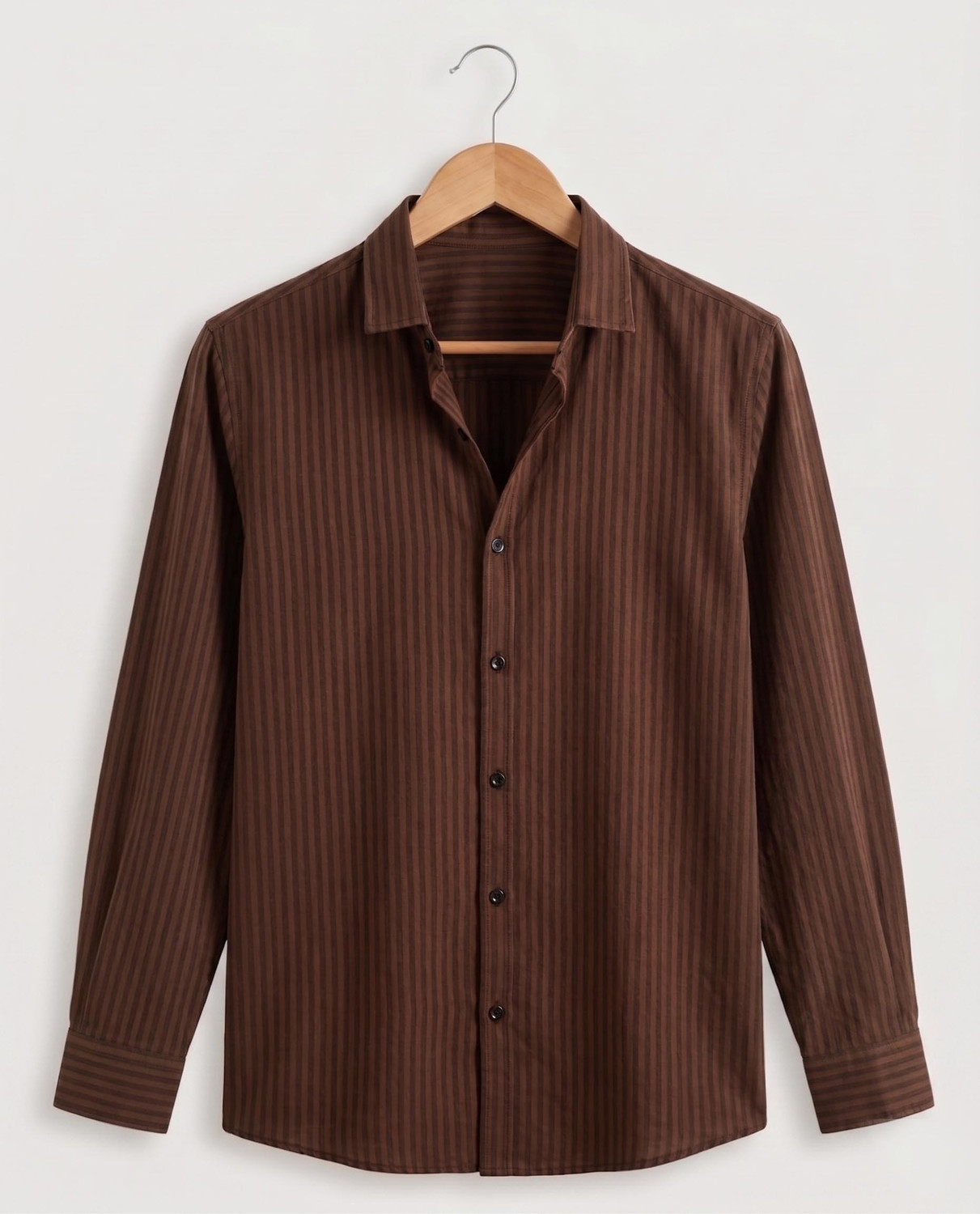 TIGER SNAKE Men Striped Casual Brown, Black Shirt - Image 3