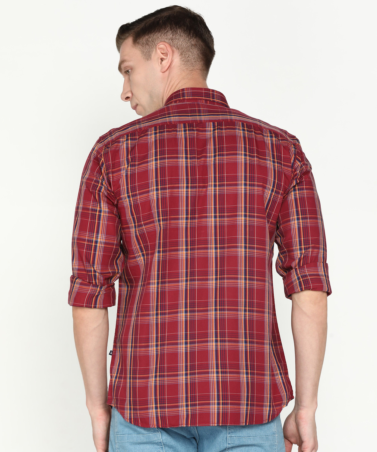 Image of PARX Men Regular Fit Checkered Casual Shirt