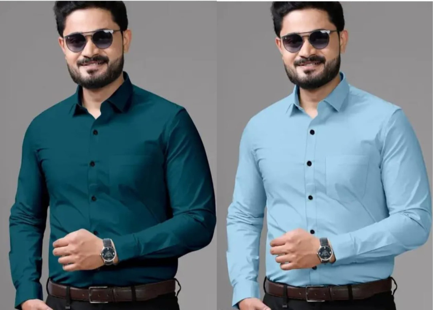 Image of VENUSS Men Regular Fit Solid Spread Collar Casual Shirt