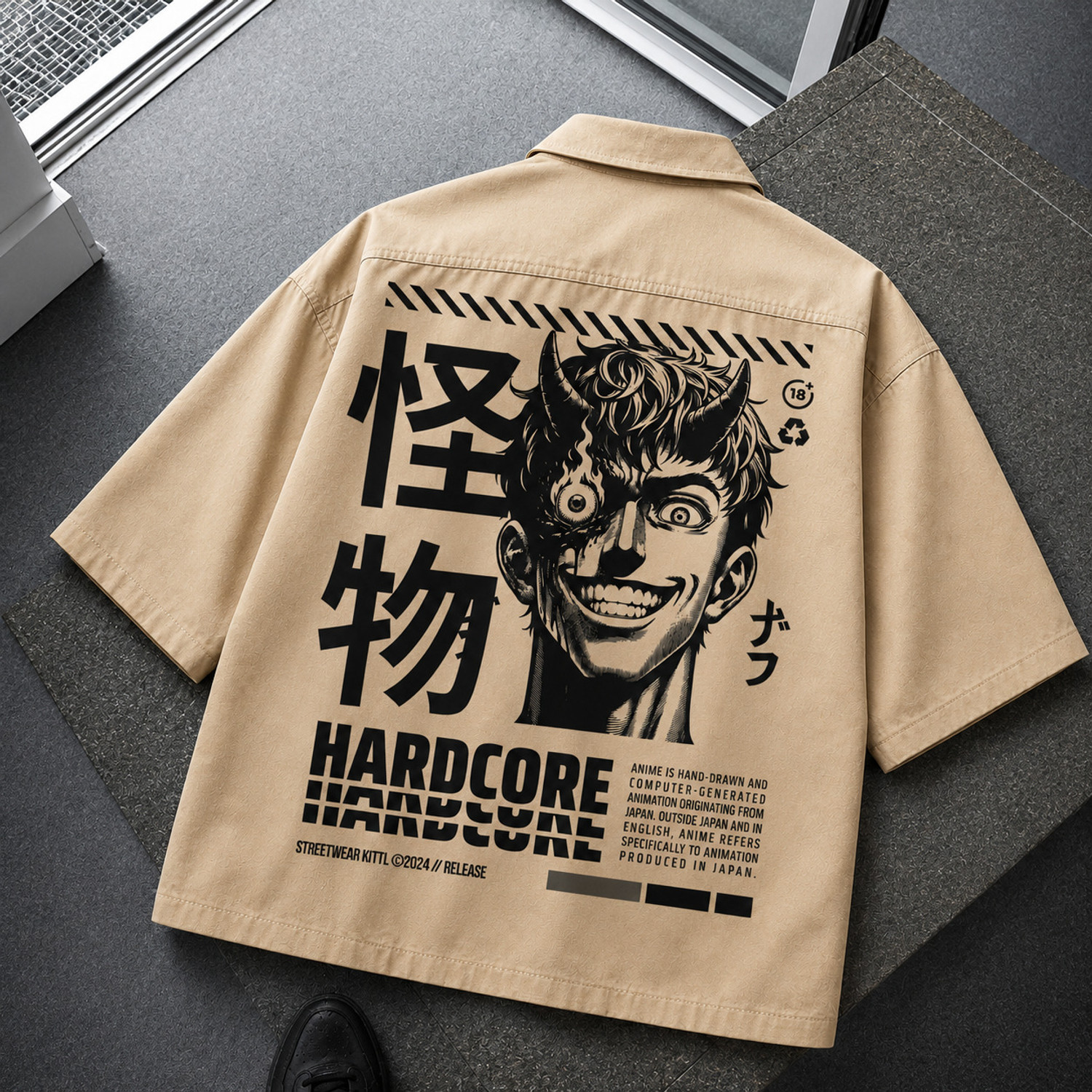 Asta Moda Men Beige Graphic Print Shirt - Image 2
