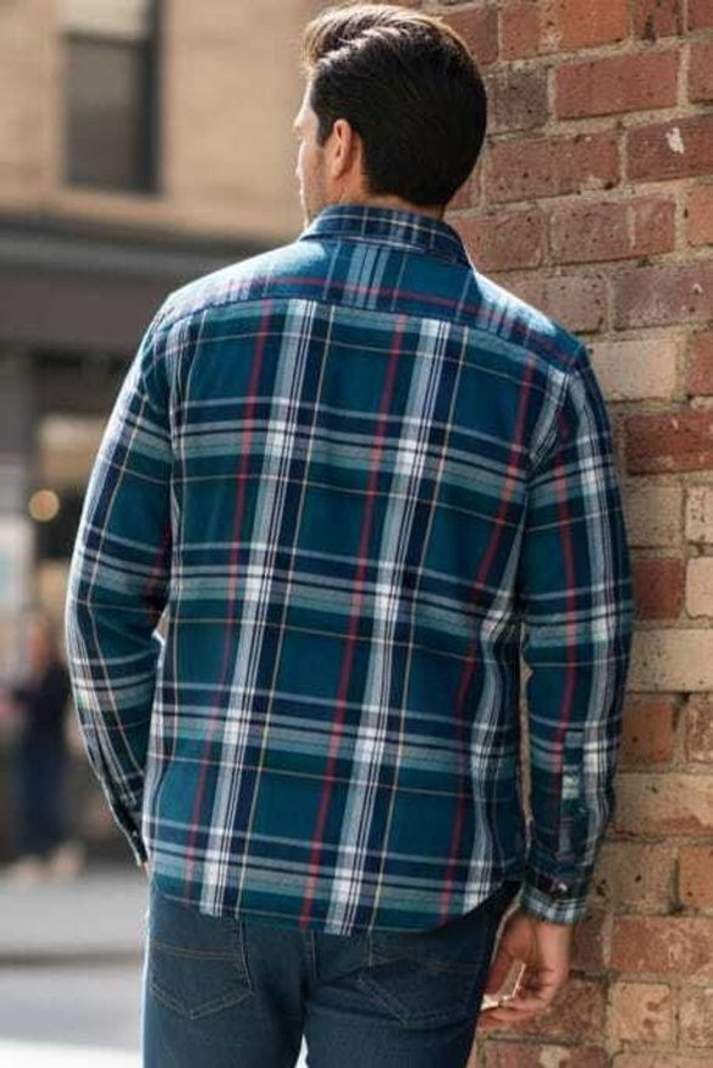Image of Crystalcruse Men Regular Fit Checkered Spread Collar Casual Shirt