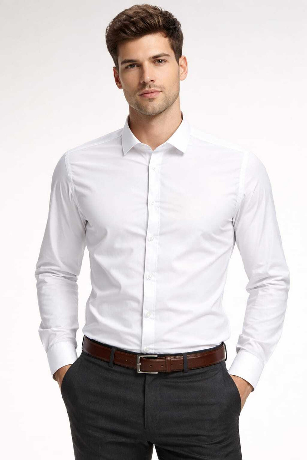 Image of trouwaille Men Regular Fit Printed Button Down Collar Casual Shirt