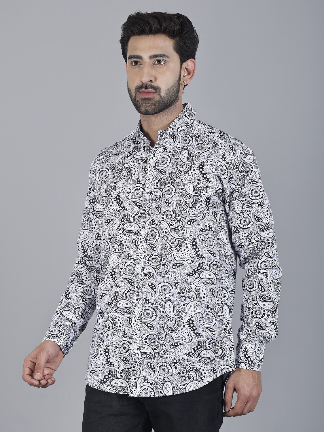 Image of shardha enterprise Men Regular Fit Printed Spread Collar Casual Shirt