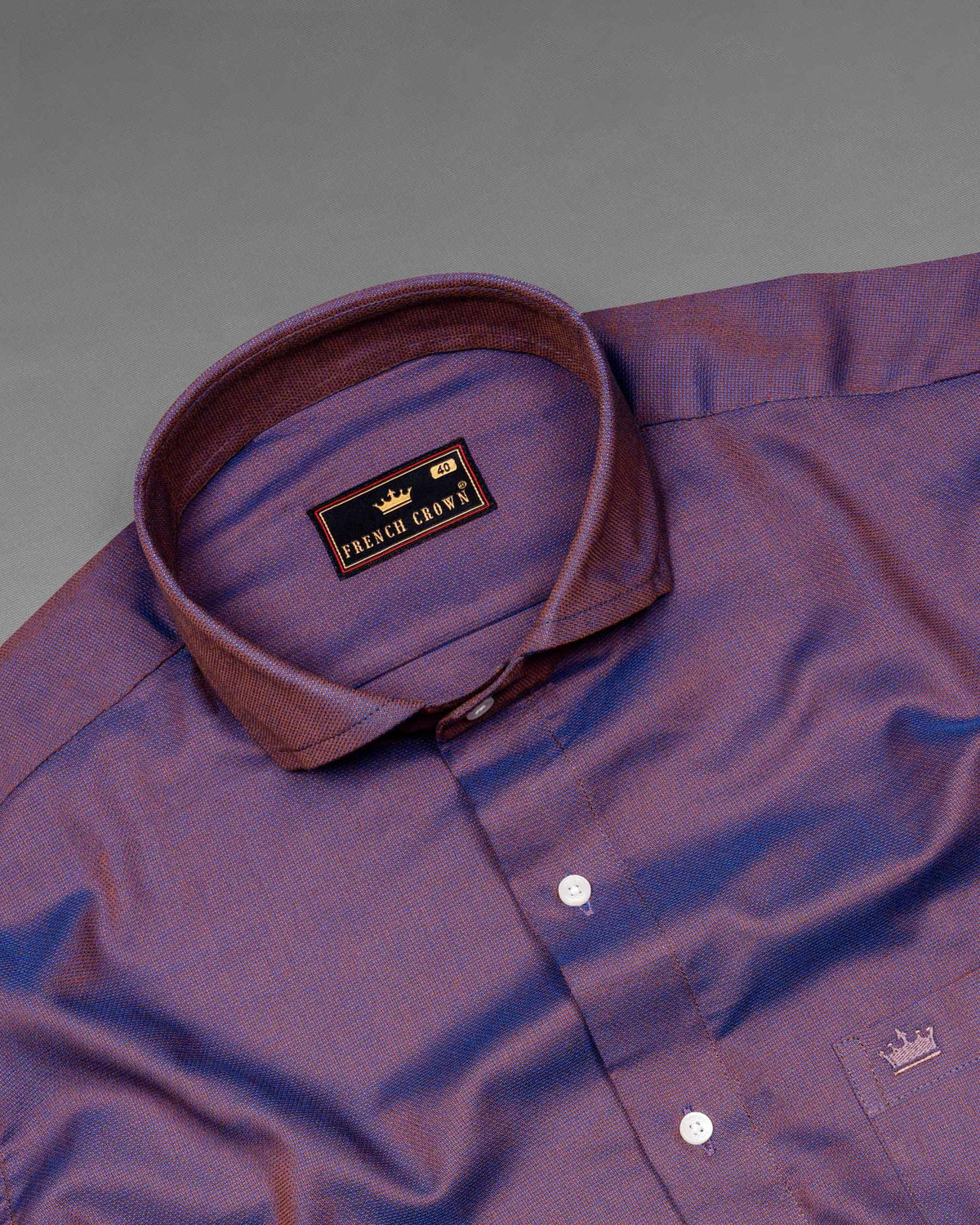 Image of french crown Men Regular Fit Self Design Casual Shirt