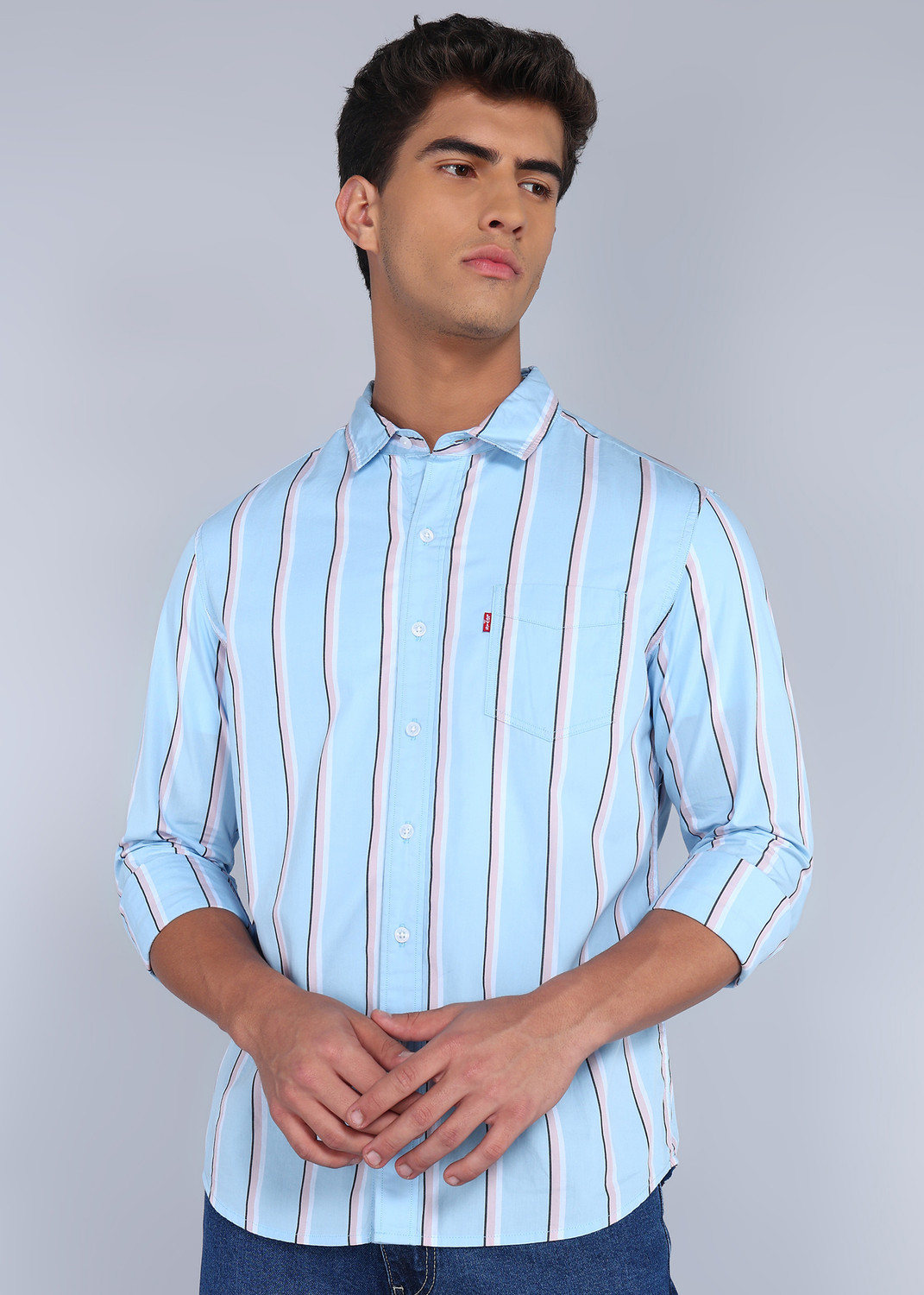 Image of U.S. POLO ASSN. Men Regular Fit Striped Casual Shirt