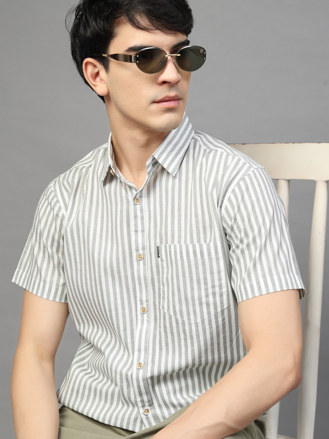 Image of THOMAS SCOTT Men Regular Fit Checkered Spread Collar Casual Shirt