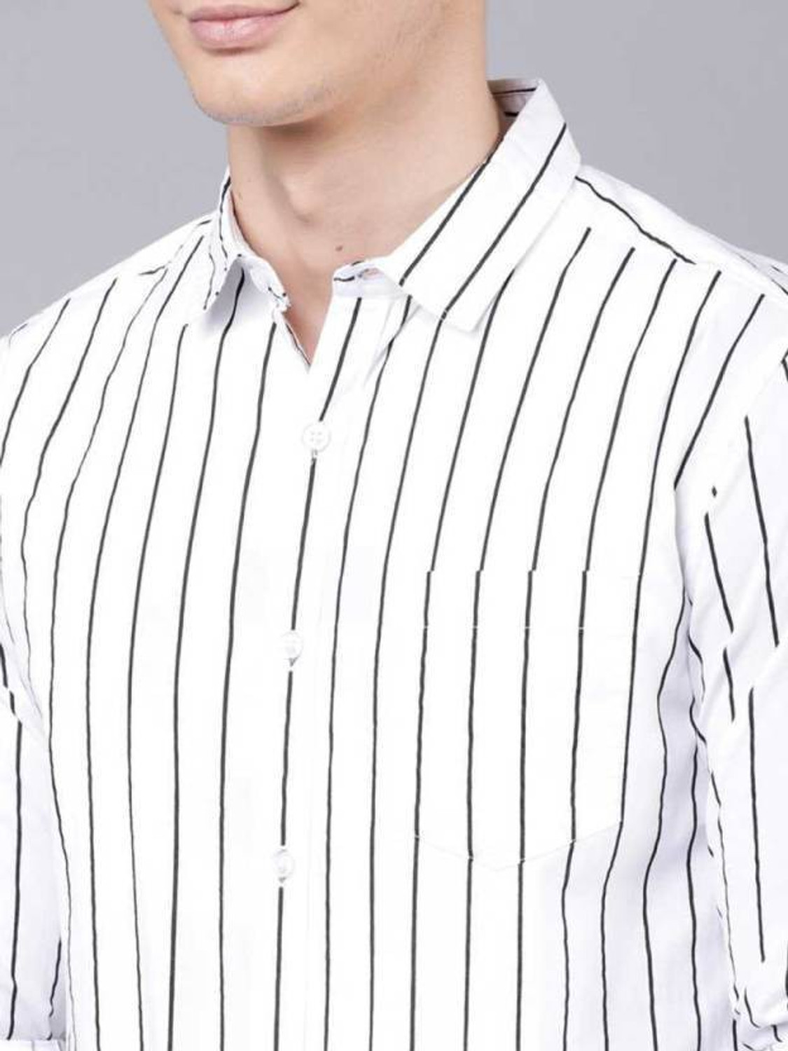 Image of OTUS Men Regular Fit Striped Casual Shirt