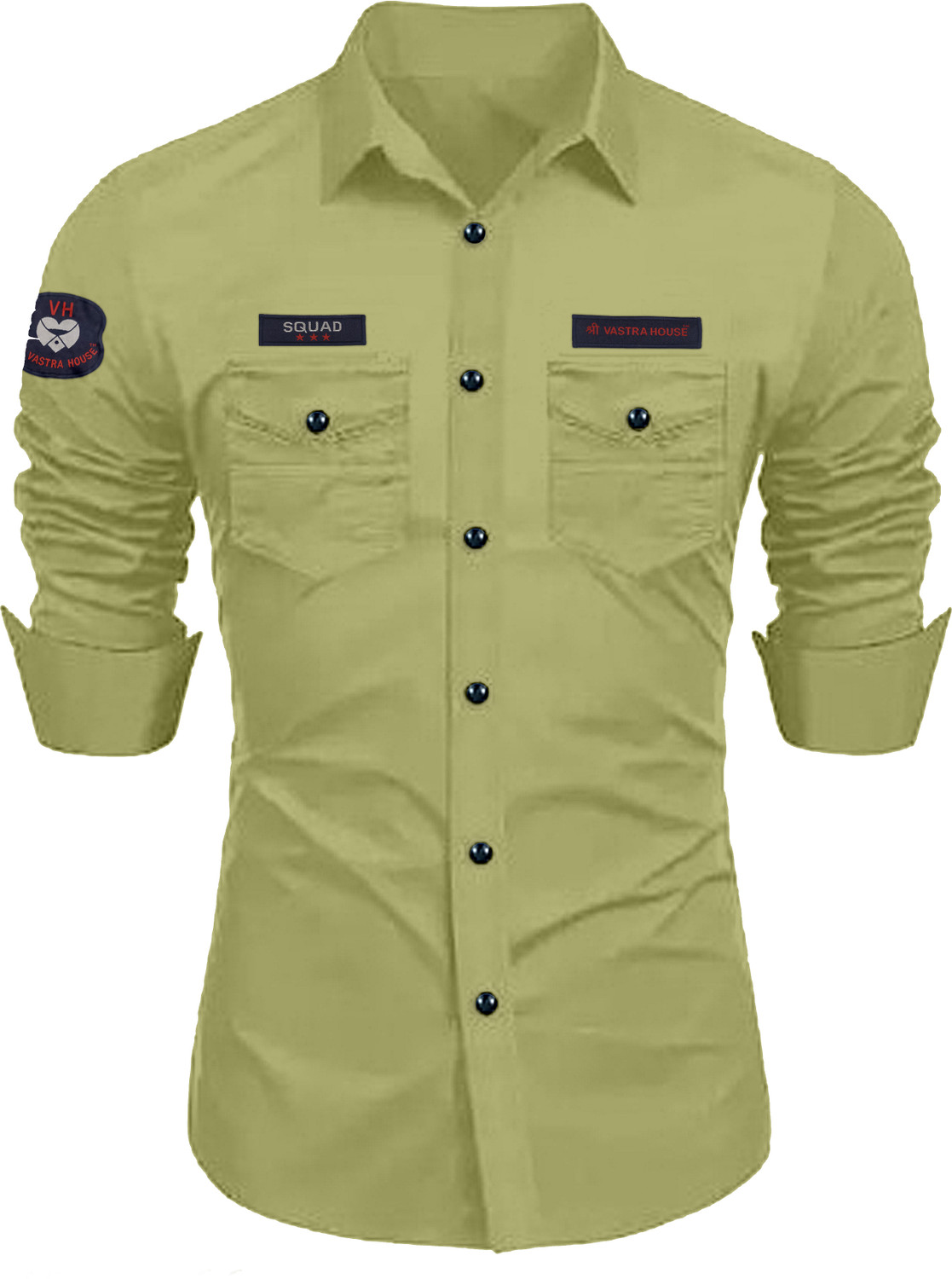 Image of Maxzone Men Regular Fit Solid Casual Shirt