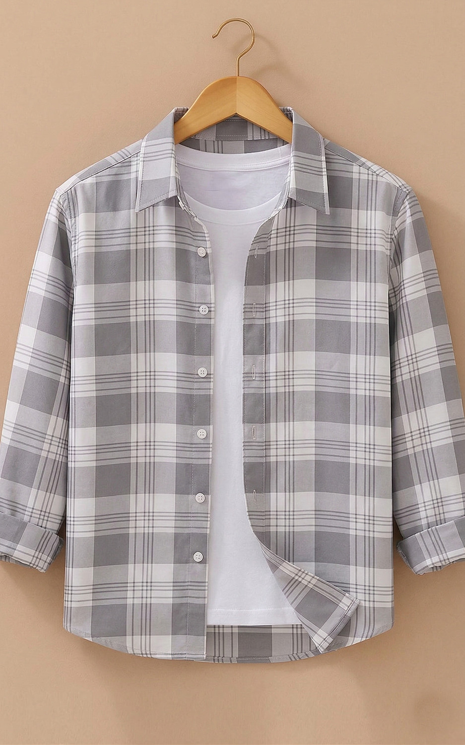 SHIRTZONE Men Slim Fit Checkered Shirt - Image 1