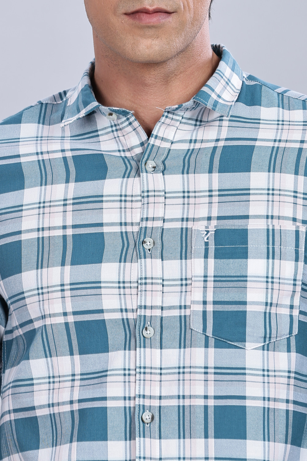 Image of The TallMann Club Men Regular Fit Striped Slim Collar Casual Shirt