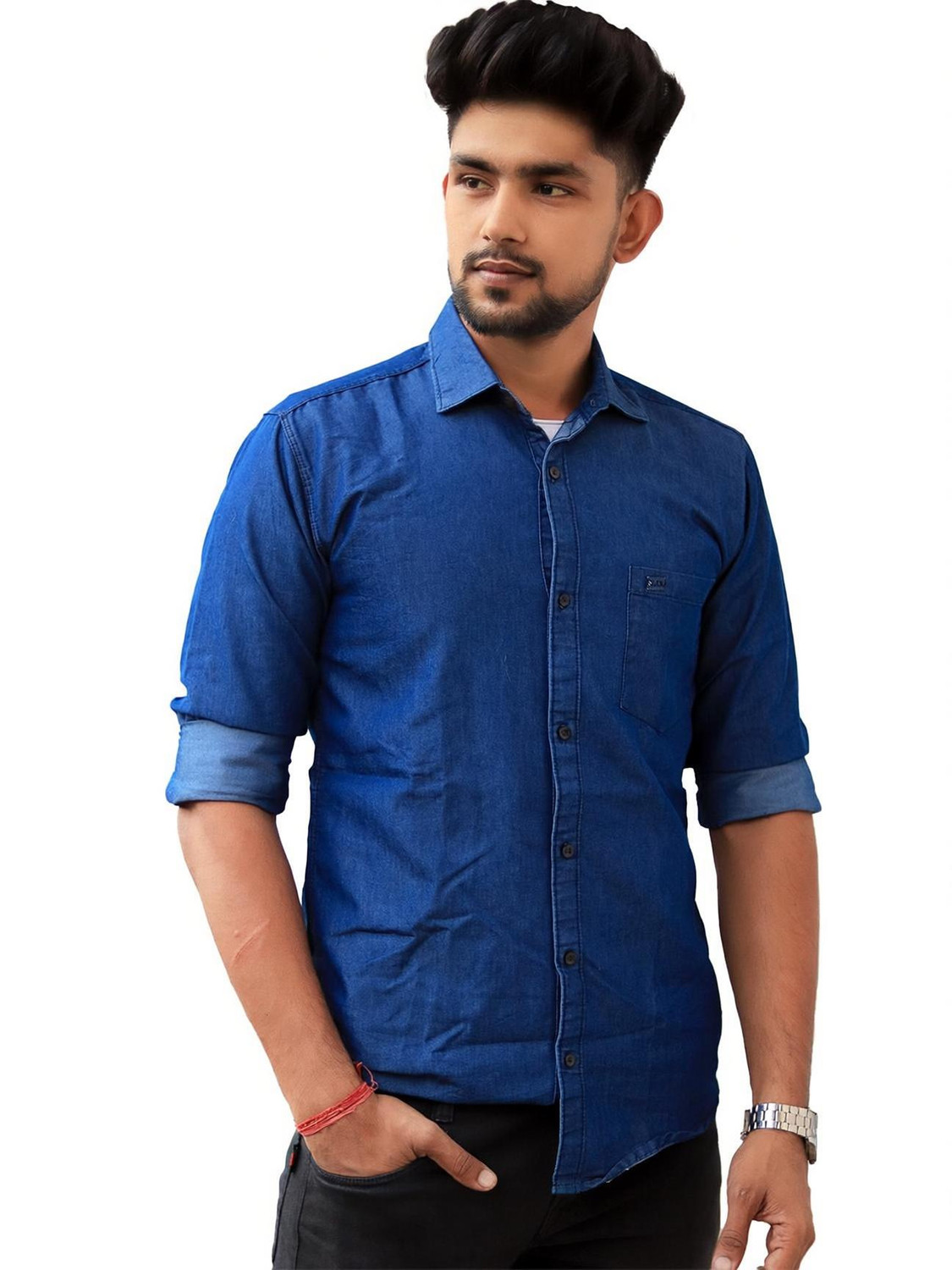 Image of nitti Men Regular Fit Solid Casual Shirt