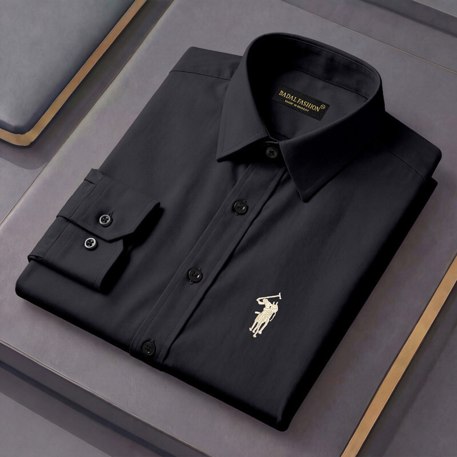 Image of KILLER Men Regular Fit Embroidered Spread Collar Casual Shirt