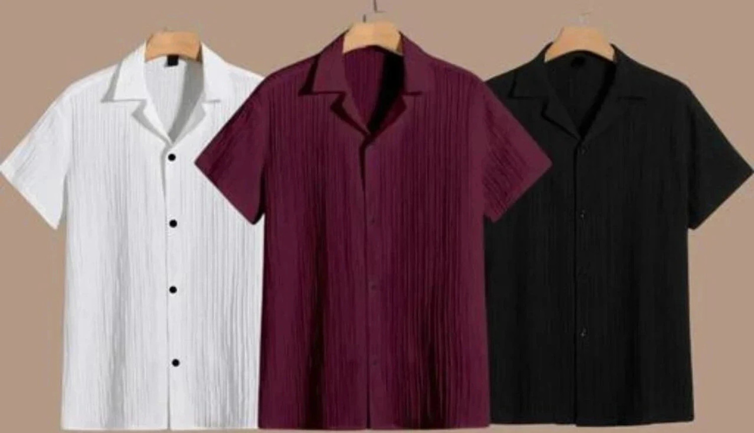 VRLOOKS Men Casual Shirt, White, Purple, Black - Image 5