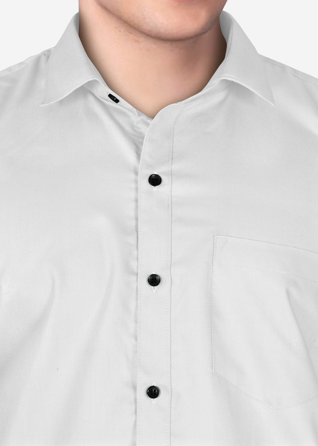Image of FIBERMILL Men Slim Fit Solid Spread Collar Formal Shirt