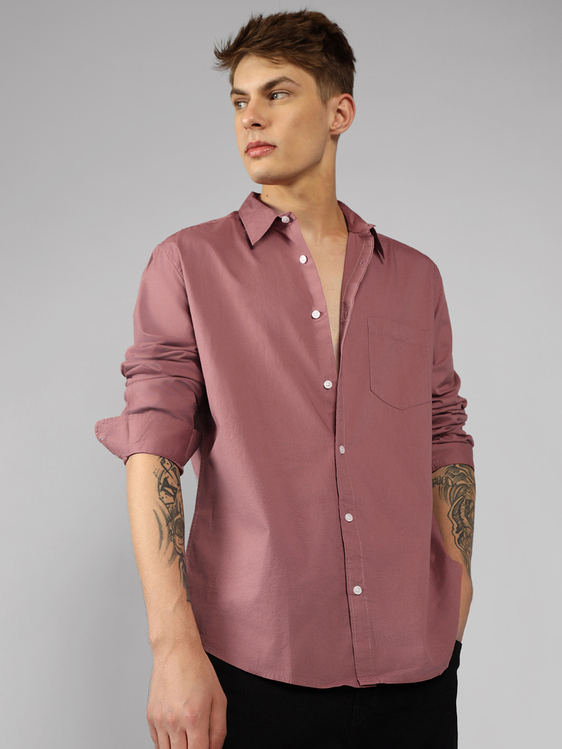 Dennis Lingo Men Slim Fit Casual Shirt - Image 1